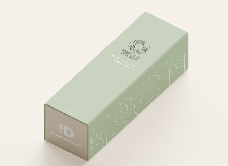 gin brand packaging box design