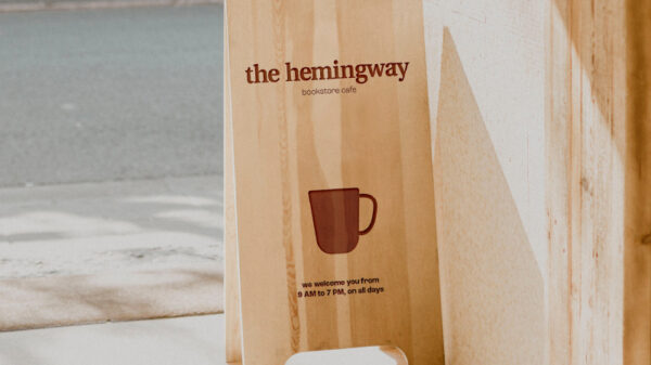 bookstore cafe signage