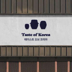 Korean restaurant logo signage