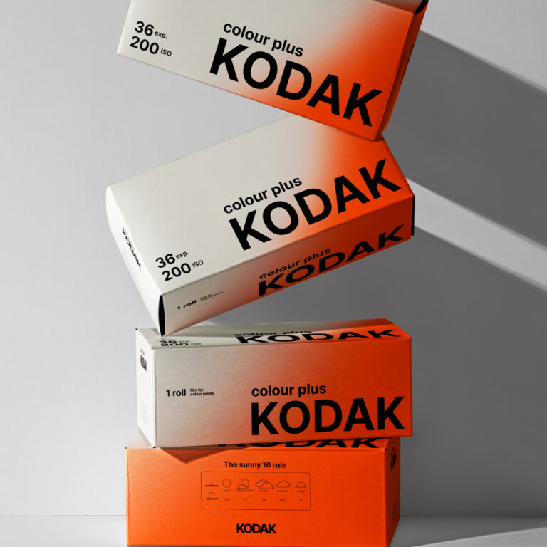 kodak packaging box stack