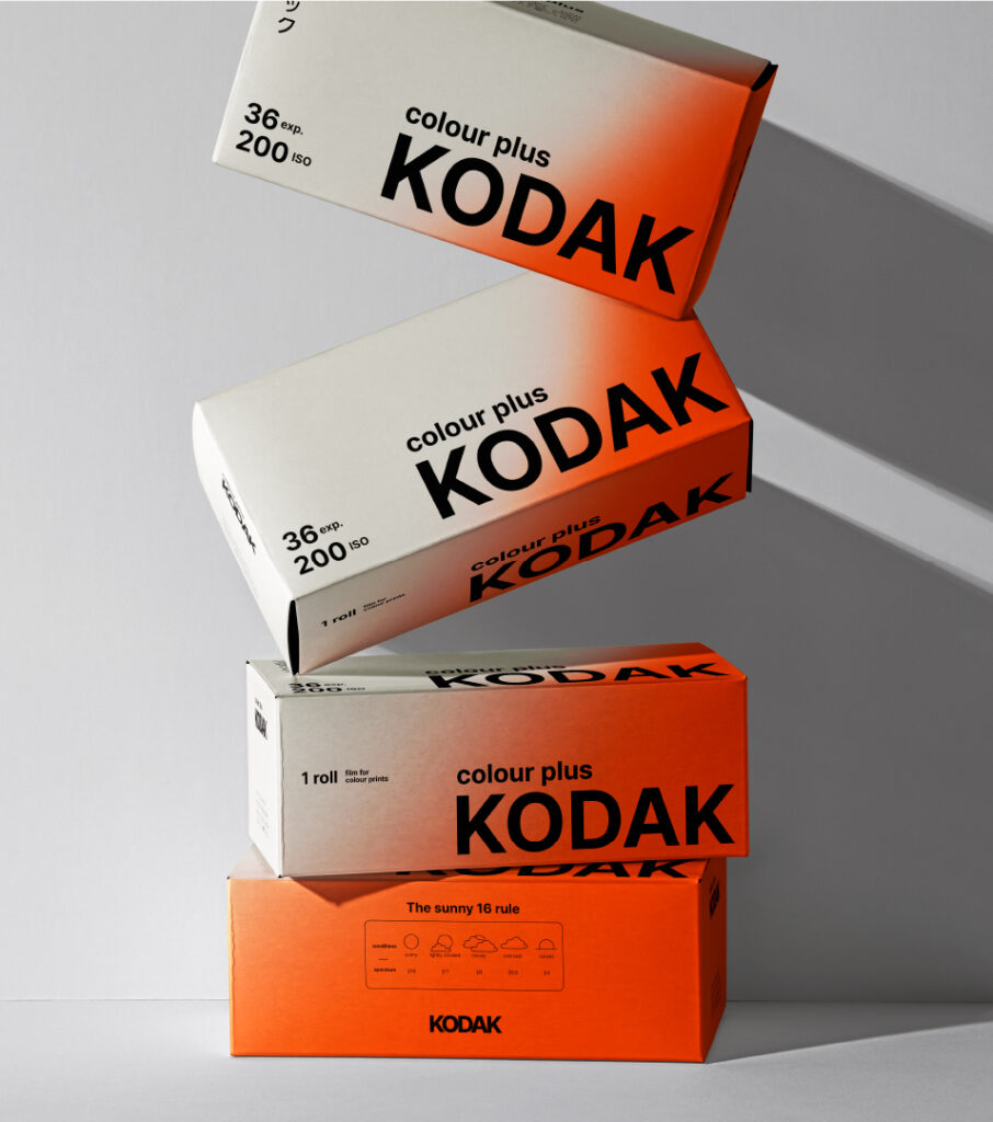 kodak packaging box stack