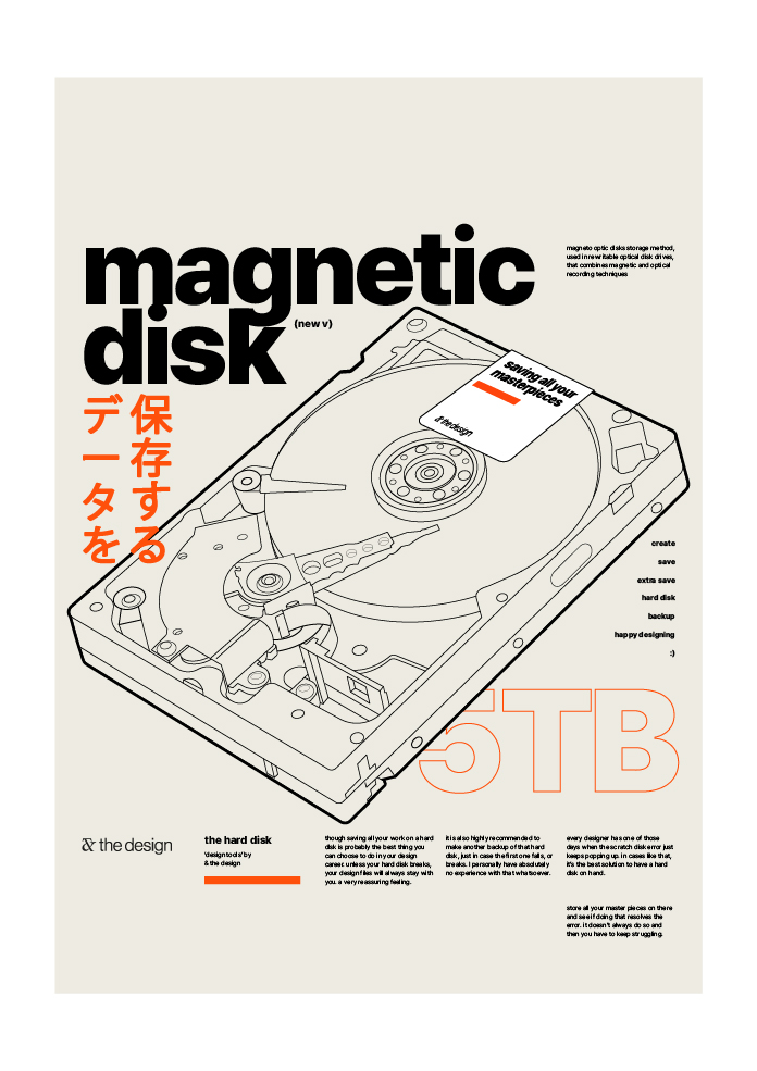 magnetic disk & the design poster