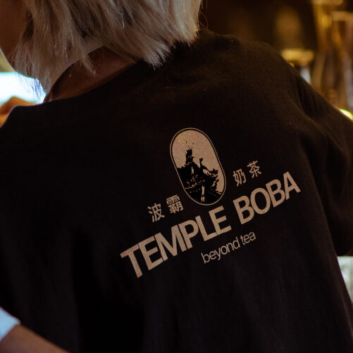 boba cafe merchandise design