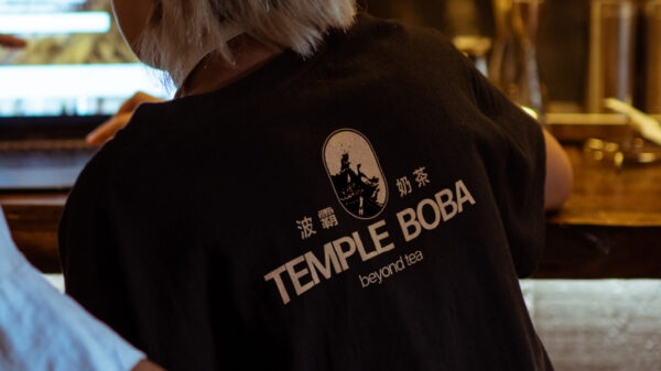 boba cafe merchandise design