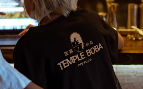 boba cafe merchandise design