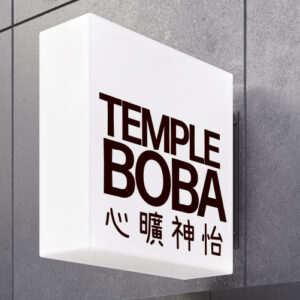 boba cafe signage design