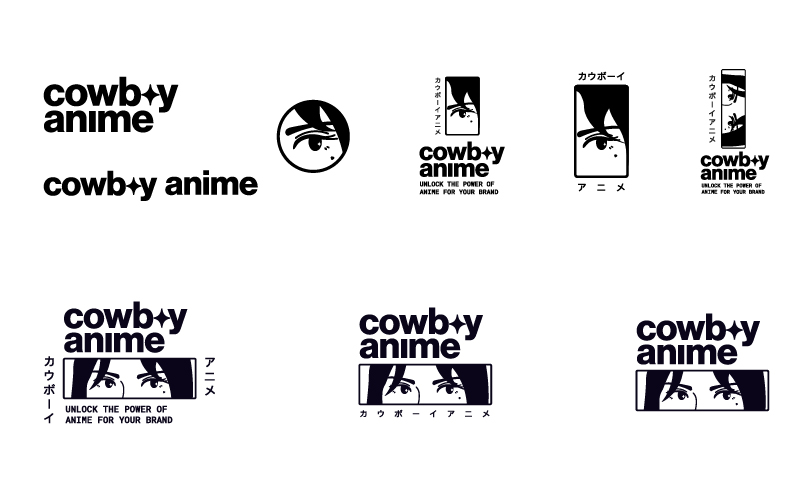 cowboy anime logo variations cowboy anime logo variations