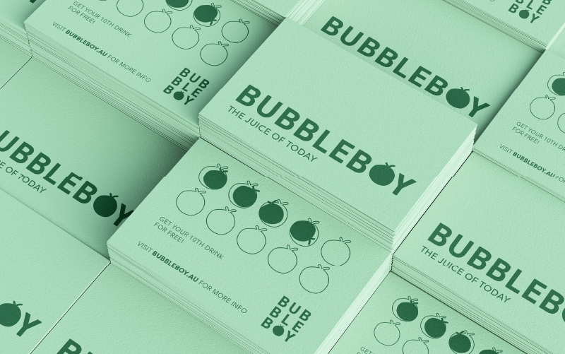 juice bar stamp cards design