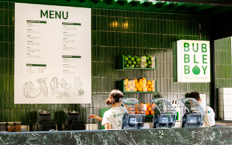 juice bar interior design